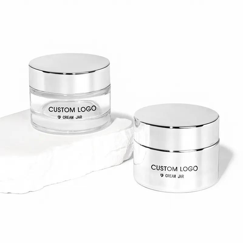 30g 50g 100g Cosmetic Packaging Empty Luxury Eye Skincare Face Body Butter Glass Jars For Cream