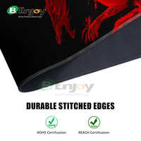 Tapis de bureau personnalisé HD Tapis de bureau rectangulaire antidérapant avec impression rouge noir Accessoires de bureau Stock disponible