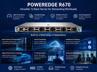 Servidor en Rack de 1U con Doble Socket R670, Procesador Intel Xeon 6, Memoria DDR5 ECC, Almacenamiento NVMe, Servidor para Centro de Datos Empresarial