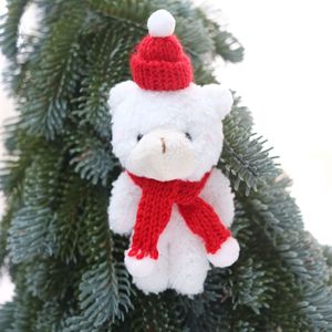 Ready Stock <b>Cute</b> Christmas Plush <b>Bear</b> Ornament With Knit Hat Scarf for Tree Decoration Bag Accessory Gift - Product Image 6