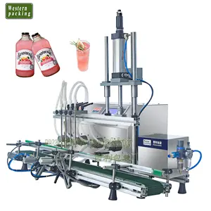 Automatic piston bottle liquid filling machine for juice filling and drinks filling machine