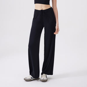 Nouveau design Pantalon de jogging pour femme, rafraîchissant, antibactérien, coupe ample, amincissant, fluide, pour la course en extérieur et le yoga, coupe droite - Product Image 2