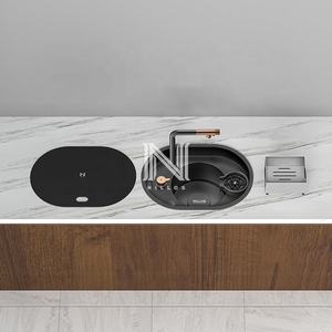 NLS5540 Évier de cuisine à bol unique fait à la main pour comptoir de bar Style circulaire de haute qualité pour voiture de tourisme <span class=keywords><strong>Camping</strong></span> <span class=keywords><strong>Car</strong></span> - Product Image 6