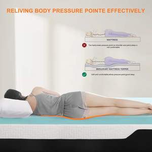 Gel de refrigeración portátil de 3 pulgadas, espuma viscoelástica infundida, colchón de aviación, espuma viscoelástica de rebote lento, carbón de bambú grafeno - Product Image 5
