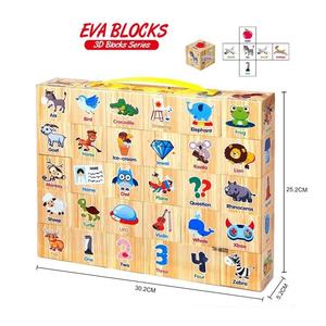 30 pièces de jouets éducatifs pour la cognition des motifs, lettres anglaises, nombres, apprentissage, blocs de construction <span class=keywords><strong>en</strong></span> EVA 3D, ensemble de puzzles alphabétiques pour enfants - Product Image 4