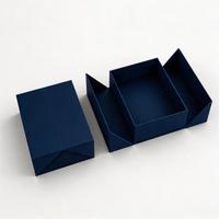 Boîte cadeau magnétique rigide pliable avec finition mate et logo personnalisé, boîte de rangement en carton à plat pour emballage de cadeaux d'affaires