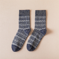 Chaussettes en laine Bioserica Era pour hommes, chaussettes en cachemire mérinos épaisses et douces pour l'hiver, chaussettes longues de style ethnique rétro pour hommes