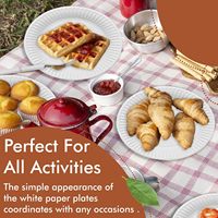 Assiettes en papier de fête blanches jetables écologiques de 7 pouces, 9 pouces Assiette en papier personnalisées biodégradables non couchées