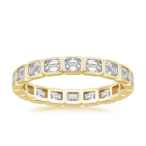 Özel alyans seti kadınlar için elmas doğal elmas yüzük ile 18K altın