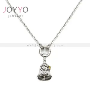 Stainless steel jewelry necklace pendant signature bell men's jeans chains neck chain link decor