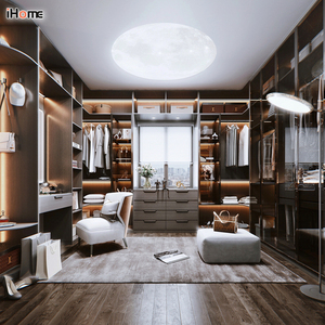 <span class=keywords><strong>Ihome</strong></span> ตู้เสื้อผ้าห้องนอนหรูหราแบบกำหนดเองตู้เสื้อผ้าเดินในตู้เสื้อผ้าไม้ - Product Image 2