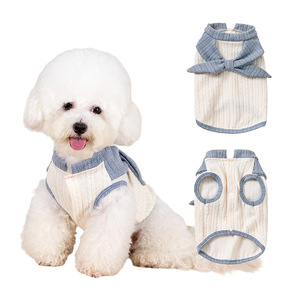 Autunno inverno 2025 nuovi simpatici indumenti per animali domestici simili a orsacchiotti piccolo vestito da gatto gilet per cani in cotone modello solido transfrontaliero - Product Image 5