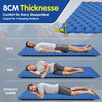 Matelas de couchage gonflable portable et léger en TPU pour l'extérieur, idéal pour le camping, la randonnée et les voyages, imperméable, 4 saisons