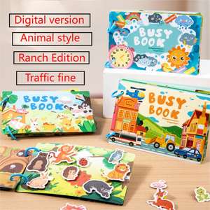 Activités d'apprentissage pour tout-petits <span class=keywords><strong>Livre</strong></span> éducatif silencieux pour enfants Jouets Montessori pour enfants de 3 ans <span class=keywords><strong>Livre</strong></span> sensoriel occupé - Product Image 2