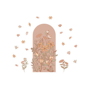 Autocollant mural personnalisé en forme d'arc, décalcomanies pour salon, <span class=keywords><strong>papier</strong></span> <span class=keywords><strong>peint</strong></span> décoratif - Product Image 5