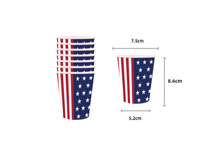 Custom Classic New Year American Flag Party Supplies Set-<b>Disposable</b> Paper Plates Napkins <b>Tablecloth</b> Banner Digital Printing - Product Image 4