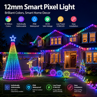 Beamy 12mm WS2811 Lumière LED RVB adressable à pixels DC5V/12V, guirlande étanche IP68, 50 pièces