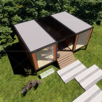 Fabrication sur mesure de maison préfabriquée modulaire en conteneur tropicale de luxe maison préfabriquée villa avec escalier