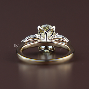 Bague de fiançailles en diamant de laboratoire de qualité supérieure pour femmes en argent, or 10 carats, or 14 carats, or 18 carats, 3 carats, élégante pour mariage - Product Image 2