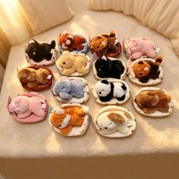 Peluches de simulation d'animaux : Capybara, Nids pour chats et chiens, Cochon, Panda, Mini Éléphant – Jouets en peluche doux, Souvenirs du zoo, Cadeaux pour enfants