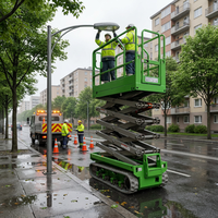 Plateforme élévatrice à ciseaux automotrice sur chenilles, personnalisable, 4m, 6m, 8m, 10m, 12m, pour la manutention en entrepôt