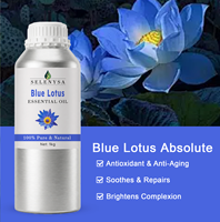 Huile essentielle absolue de fleur de lotus bleu de qualité cosmétique pure pour le visage et le diffuseur - 100% naturelle, extrait de Nymphaea Caerulea par extraction au CO2