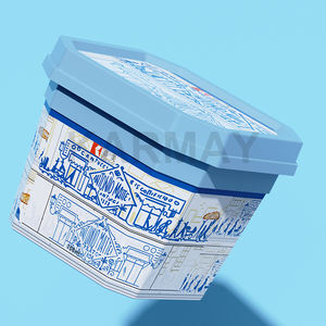 Ventas al por mayor vmcpp sello refrescante PP 95ML Cuadrado azul Contenedor de helado desechable - Product Image 5