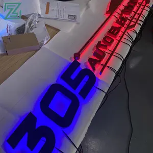 Tamanho personalizado LED letras metal sinais luminosos e letras publicitárias