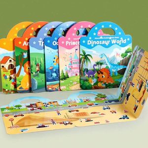Juguetes de Actividades Portátiles e Impermeables para Jardín de Niños, 7 Estilos, Libros de Pegatinas de Gel Reutilizables para Niños Pequeños de 3 a 6 Años - Product Image 2
