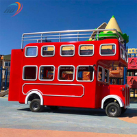 Autobús Turístico de Dos Pisos para Niños y Adultos, Tipo Autobús de Londres para Parques de Atracciones, Venta Directa de Fábrica