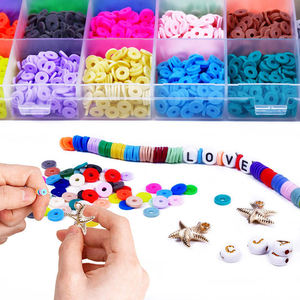 2025 Hot Sale High Quality Colorful Polymer Clay <b>Beads</b> Flat Round 6mm Decorative Clay <b>Beads</b> Diy Clay <b>Bead</b> <b>Set</b> with Charms - Product Image 3