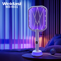 Raquette anti-moustiques portable Weidasi OEM ODM de haute qualité 2026 avec lumière UV et veilleuse pour usage domestique