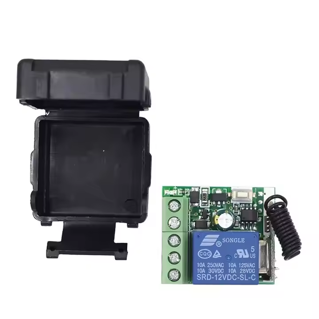 SMG-801 12v Mini Wireless RF Remote Control Light Switch 10A Relay Output Radio DC 12V 1 CH Channel Receiver Module +Transmitter