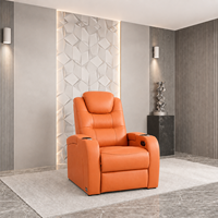 Canapé inclinable électrique en cuir pleine fleur, extensible, zéro gravité, pour appartements et salons de centres commerciaux