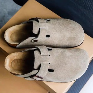 Birkenstocks รองเท้าผ้าใบเด็ก, รองเท้าซิงเกิ้ลหนังวัวสำหรับฤดูใบไม้ร่วงรองเท้าสลิปเปอร์เต็มตัวสไตล์ใหม่ฤดูใบไม้ผลิฤดูหนาว - Product Image 2