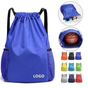 Waterproof Small Capacity Dry-Wet Separation Sports <b>Backpack</b> Nylon Lining String Carry <b>Foldable</b> Drawstring Travel <b>Backpack</b> - Product Image 1
