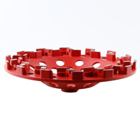 Disco de Diamante Escalonado PanGu CW-14Z10 PG de 180 mm (7 Pulgadas) con 14 Segmentos, Abrasivo Fino con Unión Metálica para Superficies de Concreto