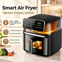 Friteuse à air électrique moderne grande capacité, double vision, double chauffage, Wi-Fi, multifonction, pour usage domestique, personnalisation ODM disponible, export