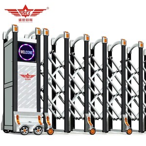 Shengshichanglong Modern Style Aluminium Alloy <b>Retractable</b> <b>Gate</b> Automatic Opening for Exterior Entry Villas Hotels Hospitals LPR - Product Image 1