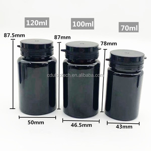 100cc 120cc 150cc 175cc 200cc màu đen trắng Màu Xanh Lá Cây rỗng nhựa viên nang chai HDPE Pill chai với CRC Nắp - Product Image 3