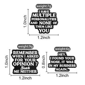 Groothandel Metal Creatieve Unieke Cartoon Grappige Retort Citaat Broches Speldjes Grappige Schattige Engelse Tekst Metalen Badge Speldjes voor Kleding - Product Image 4