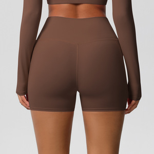 Của phụ nữ cộng với kích thước cao eo quần short Yoga scrunch mông chiến lợi phẩm liền mạch phòng tập thể dục Workout quần với Side Pocket đàn hồi eo đóng cửa - Product Image 4