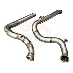 Sistema de Escape Completo Vortex de Acero Inoxidable para Mercedes AMG GTS GT 4.0T con Silenciador Transversal con Válvulas y Tubo Intermedio en H - Product Image 4