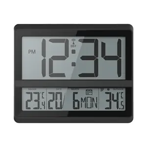 2024 Design Digital Table Clock Jumbo Wall Clock With Indoor Outdoor Temperature