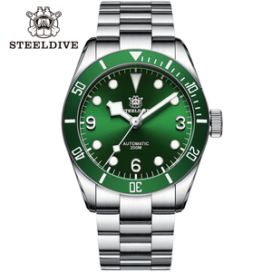 Steeldive-montre de plongée automatique lumineuse, pour hommes, 41mm, cadran bleu saphir, résistance à l'eau 200M, NH35 - Product Image 4