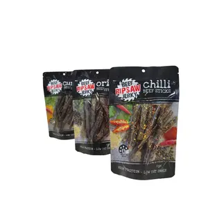 אריזת בשר בקר מודפס מותאם אישית שקיות פלסטיק עם אטם 3 צד חום והוכחה דליפה עבור סטייק - Product Image 4