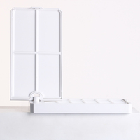 Vente en gros 24 grilles boîte de rangement en plastique coloré bijoux boîte Rectangle compartiment réglable boîte de rangement