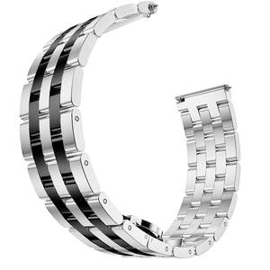 Bracelet en acier inoxydable à cinq perles pour Samsung Galaxy Watch, 20mm 22mm, 46mm 42mm, libération rapide - Product Image 3