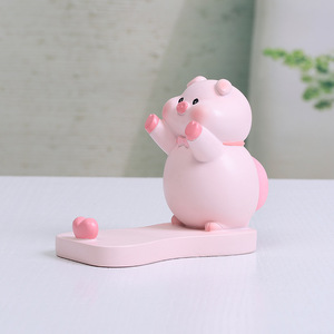 BONERUY Dynamic Lucky Pig Phone <b>Stand</b> Resin Tablet Holder Portable Gift For Desk Decoration - Product Image 4