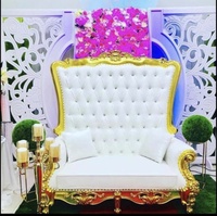 Chaise de trône royale européenne élégante à deux places, canapé pour reine